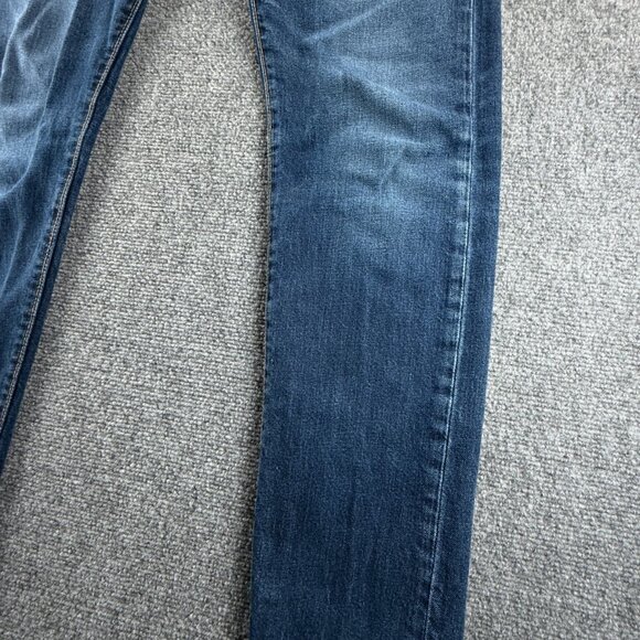 Levis 502 Premium Blue Denim Jeans Leather Patch Cotton Blend ACTL 31X30.5 - Picture 5 of 16